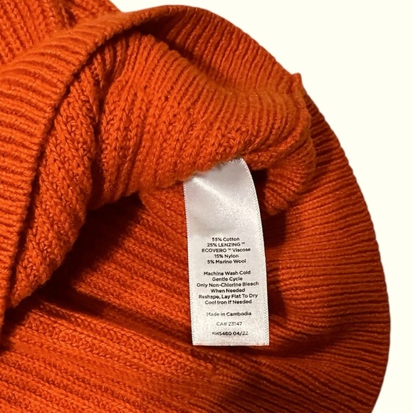 Talbots orange 1/2 zip sweater Size 1Xp - Picture 3 of 4